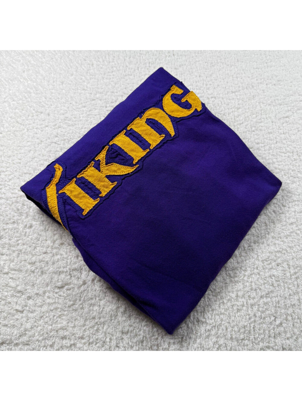 Minnesota Vikings NFL Team Apparel 2XL Purple 2010 Applique Patch T-Shirt